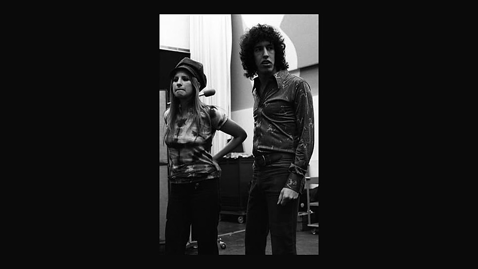 Richard Perry in the studio with Barbra Streisand